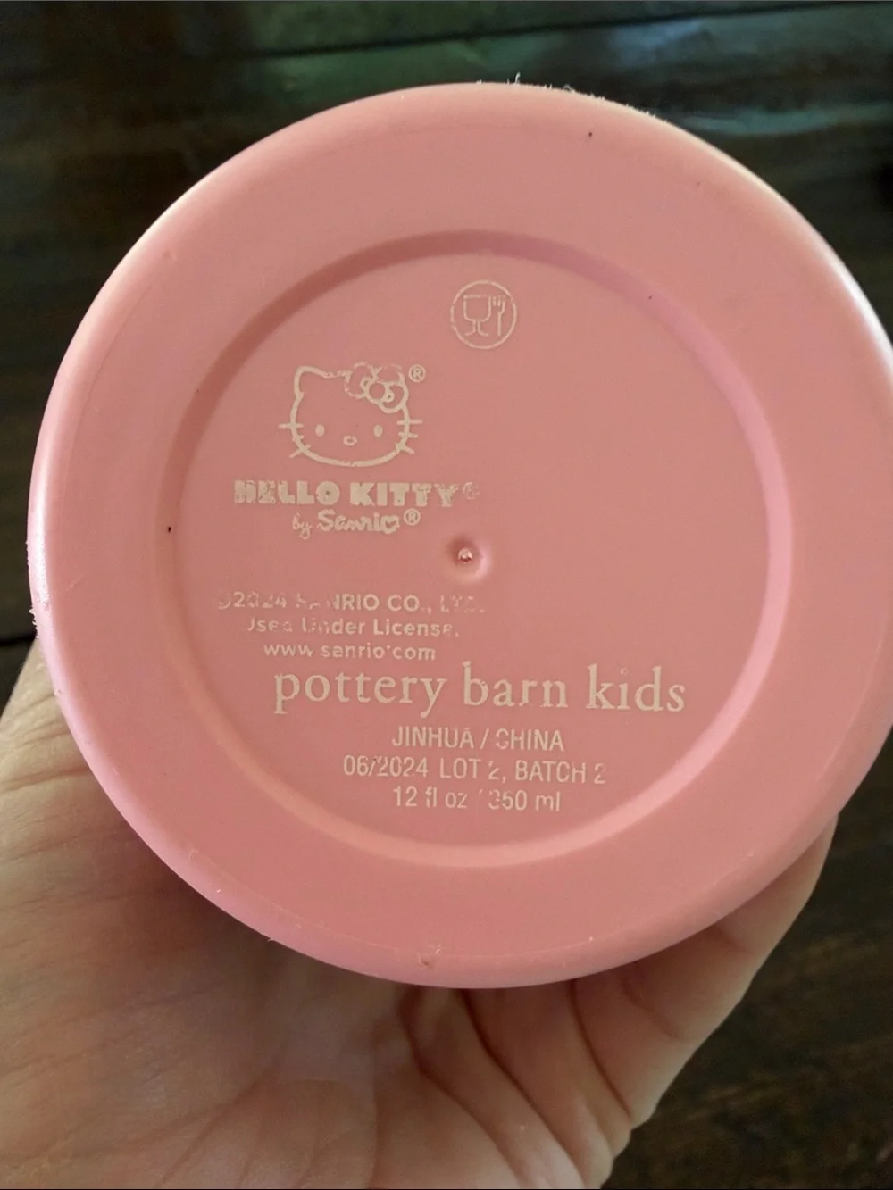 Pottery Barn Kids Pink Hello Kitty Stainless Steel Water Bottle
